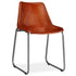 Swen Studio -  Dining Chairs 6 pcs Brown Real Leather